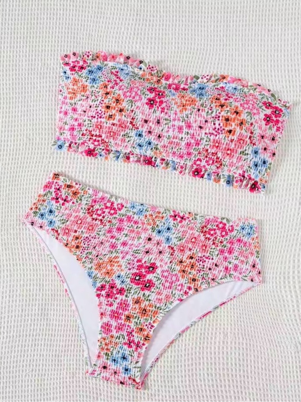 NWOT Swim Mod Plus Size Women’s Printed 2 Piece Bikini Swimsuit Set Size XL 👙🍒✨
